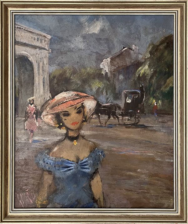 20th Century Swedish School 'Female Figure in Paris'