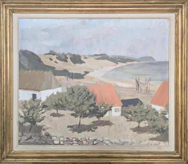 20th Century Swedish School 'Mediterranean Fishing village'