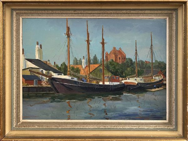 20th century Swedish school ‘Peaceful Quayside’