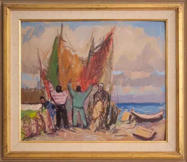 20th century Swedish school 'Raising Sails'