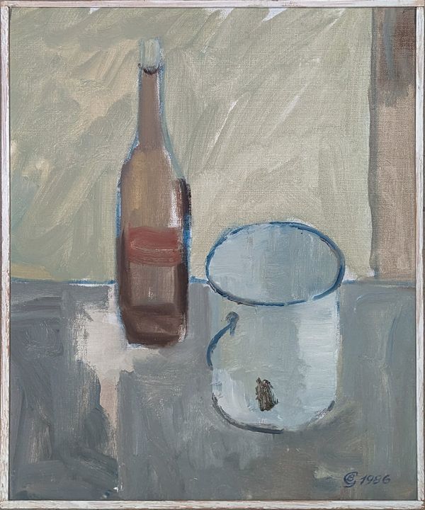 20th Century Swedish School 'Abstract with Empty Bottle'