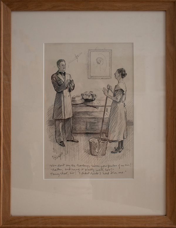 David Ghilchik ROI (1892 - 1974) 'You don't say the academy's taken your picture of me sir..........'