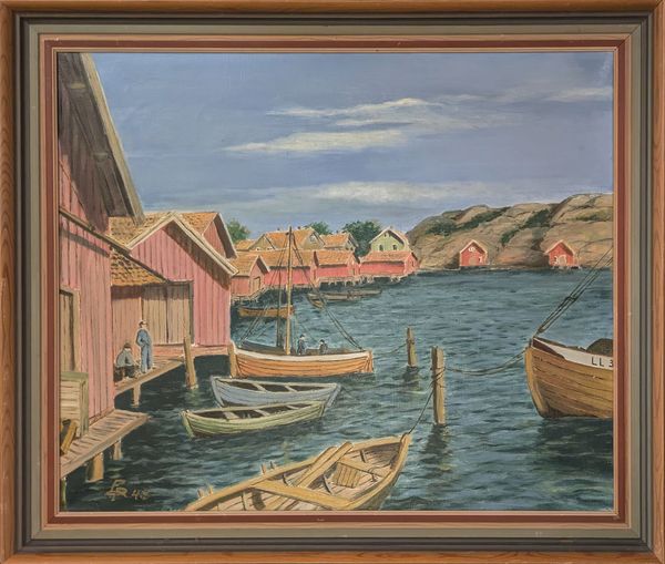 20th Century Swedish School 'Fishing Village'