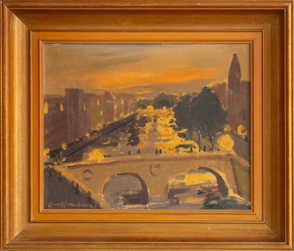 20th Century Swedish 'School  Sunset over the Seine'