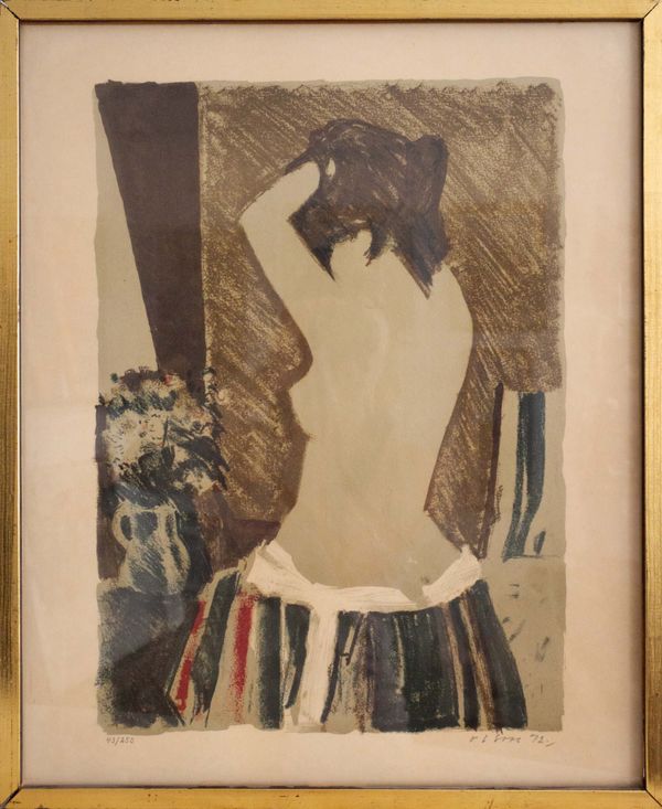 Ove Olson (1903 – 1975) 'Model tying her hair'