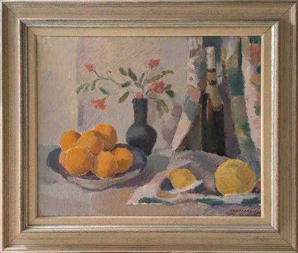 20th Century Swedish School 'Still life with Oranges'