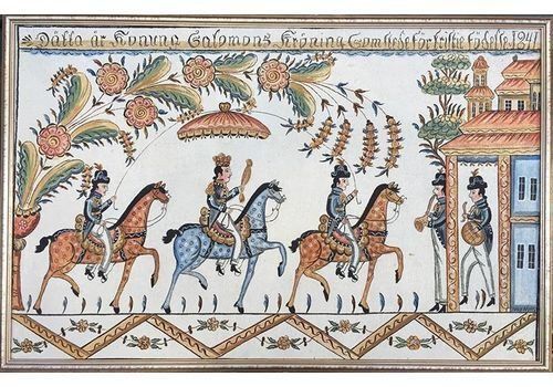 20th Century Swedish Folk Art 'Parade'