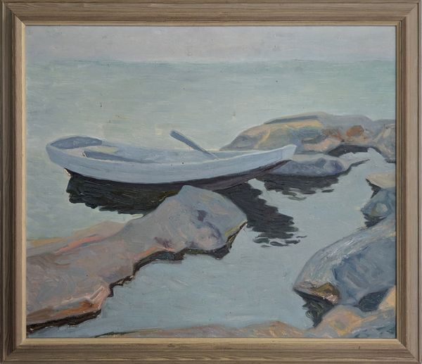 20th Century Swedish School 'Winter Lakeside'