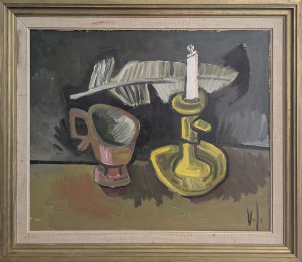 20th Century Swedish School 'Candlestick and Feather'