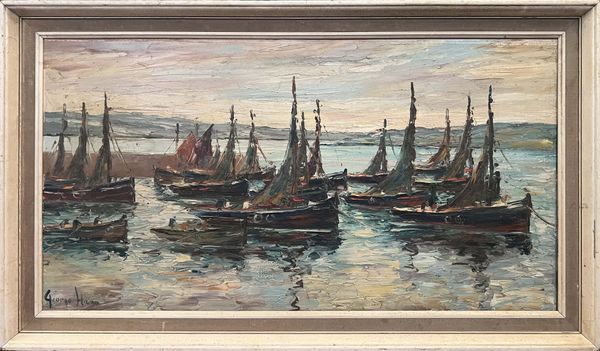 20th Century British School ‘Fishing Fleet Embarking’