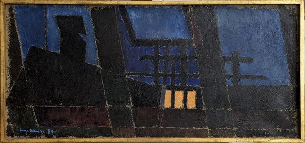 20th Century Swedish School  'Skylight at night'