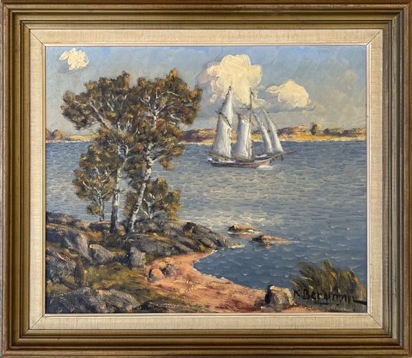 20th Century Swedish School 'White Sails Against White Clouds'