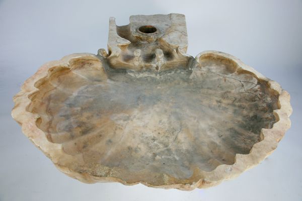 A rare and impressive Spanish marble wall fountain basin