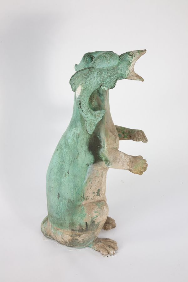 J Hodge: A bronze fountain group of an otter