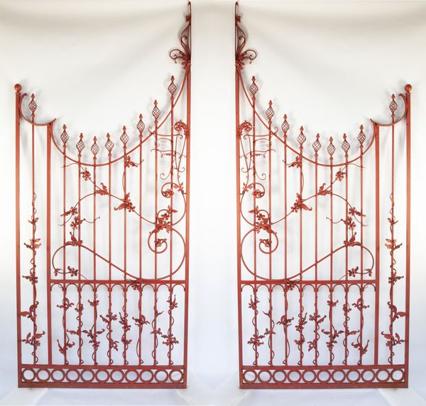 A pair of wrought iron gates