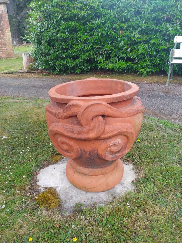 A large Compton Pottery terracotta Snake Pot