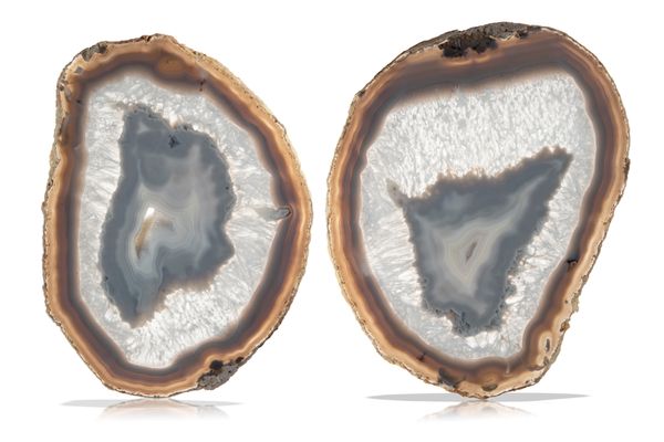 Two agate slices