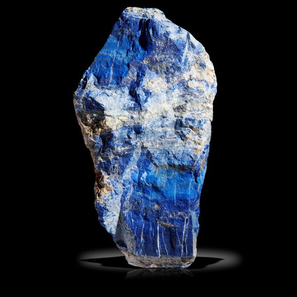 A Madani quality rough cut Lapis lazuli freeform 42cm high by 22cm wide by 10cm deep, 11.7kg
