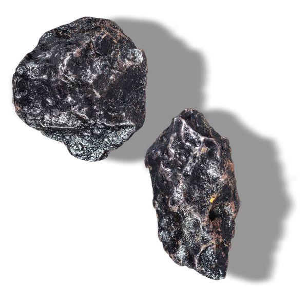 Two Campo di Cielo meteorites Argentina the largest 9cm