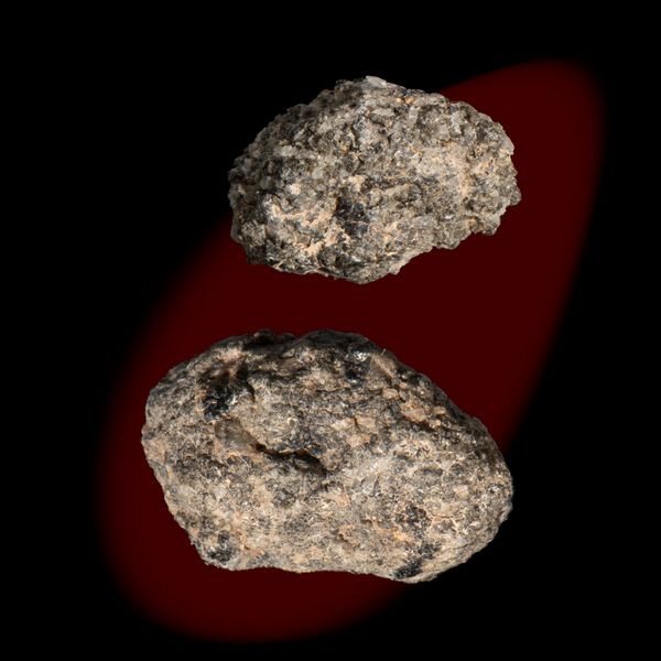 Two Martian meteorites the larger 12mm 0.8gr 