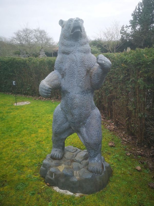 A bronze bear late 20th century 183cm high  From a Private Collection in Ireland, see lot 35 for further information