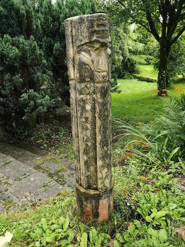 Gerald Moore Abstract totem figure on pedestal 145cm high Part of the Late Dr Gerald Moore Collection of Paintings and Sculpture