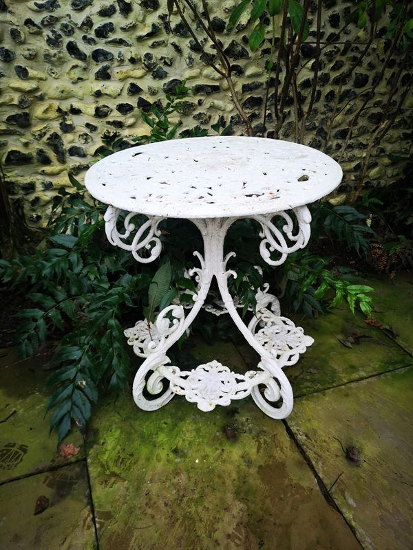 A rare Coalbrookdale cast iron table plant stand last quarter 19th century 65cm diameter A similar plant stand with an extra tier is illustrated in...