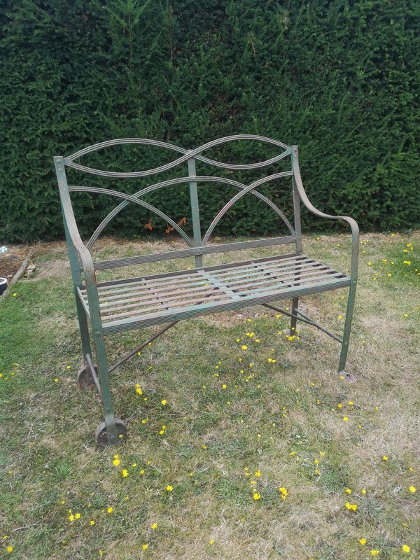 A rare reeded Regency wrought iron games seat early 19th century 110cm wide Provenance: The Alistair Morris collection. see lot 231 Usually games...