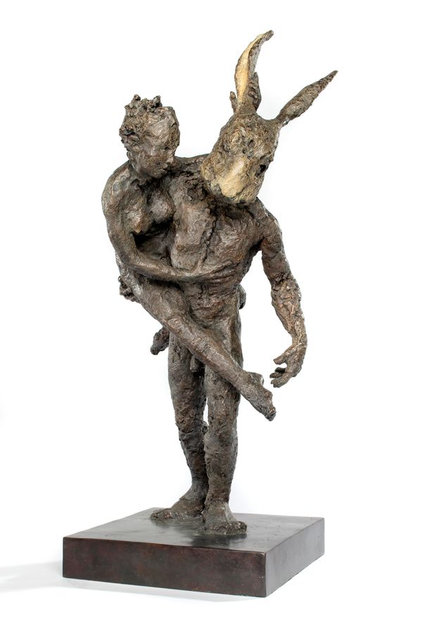 &#9650; Antonio Lopez Reche Morning Love Bronze Stamped with artists initial and 1/6 65cm high by 25cm wide This lot is sold with original invoice...