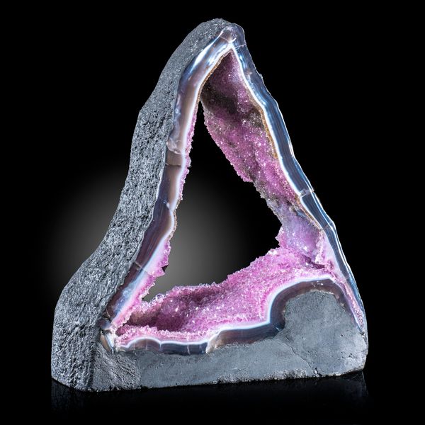 An amethyst hollow with quartz crystals Brazil 40cm high