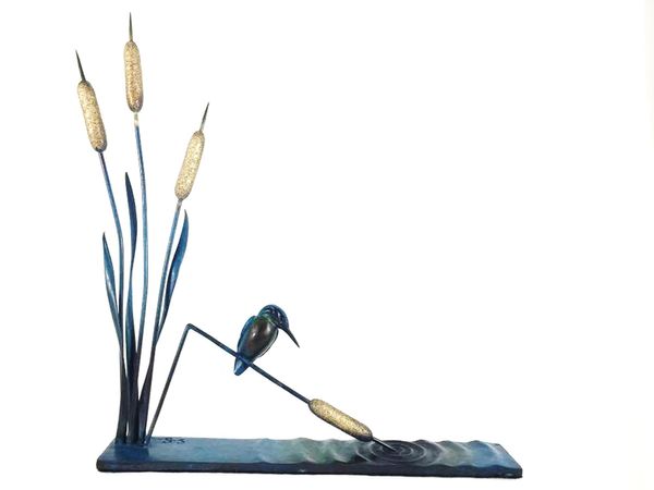 Steve Boss Fall (Kingfisher) Bronze Limited edition 32cm high by 35cm wide by 5cm deep