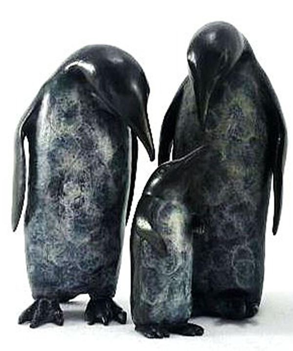 Steve Boss Penguin Set Bronze Largest 10cm high by 5cm wide by 15cm deep