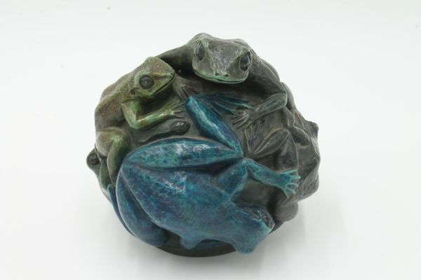 Ball of Frogs Bronze 13cm high by 13cm wide by 13cm deep