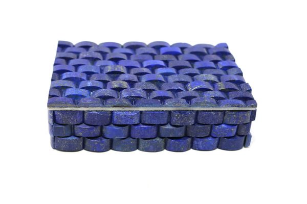 A lapis lazuli box 5cm high by 15cm wide