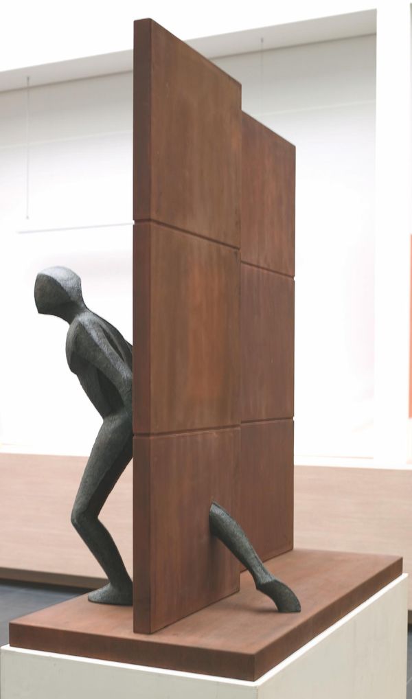 Guy Buseyne, (born 1961) The Wall Bronze Signed and numbered from an edition of 49 169cm high by 141cm  wide