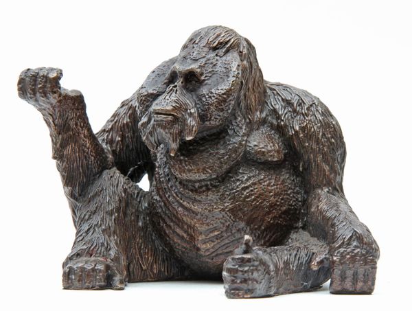 Sitting Orang-utan Bronze 10cm high by 14cm wide by 12cm deep