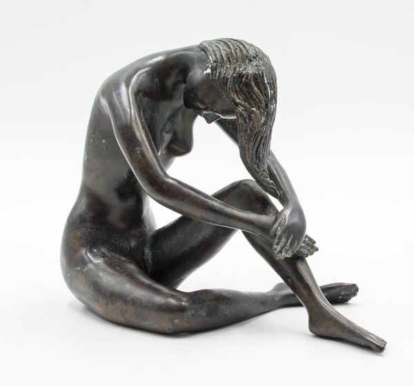 Sitting Pretty Bronze 18cm high by 22cm wide by 16cm deep