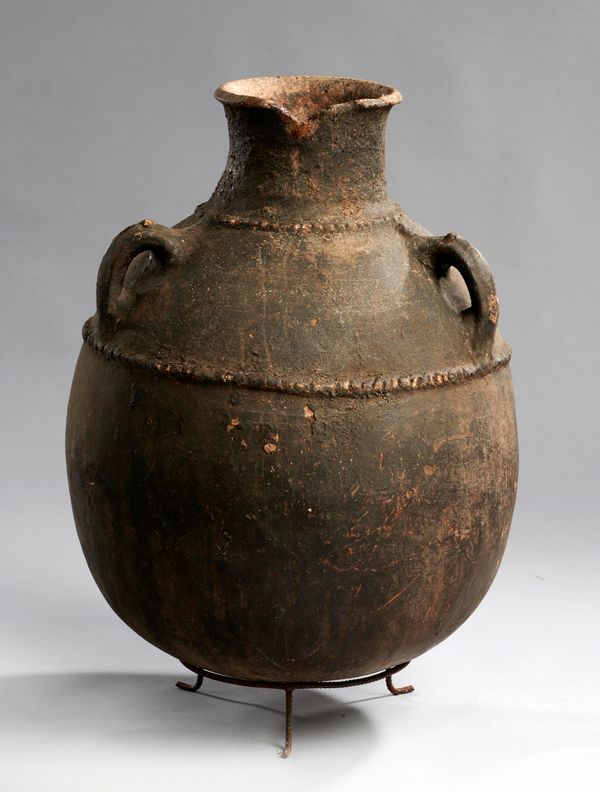 A large terracotta pot High Atlas, Berber, Morocco, 19th century or earlier 86cm 