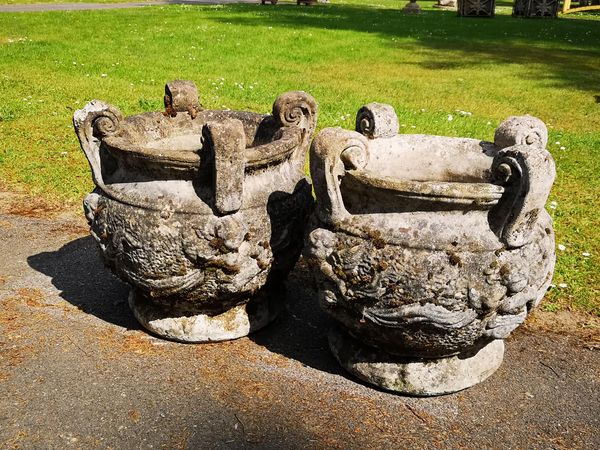 A pair of composition stone planters 2nd half 20th century  52cm high