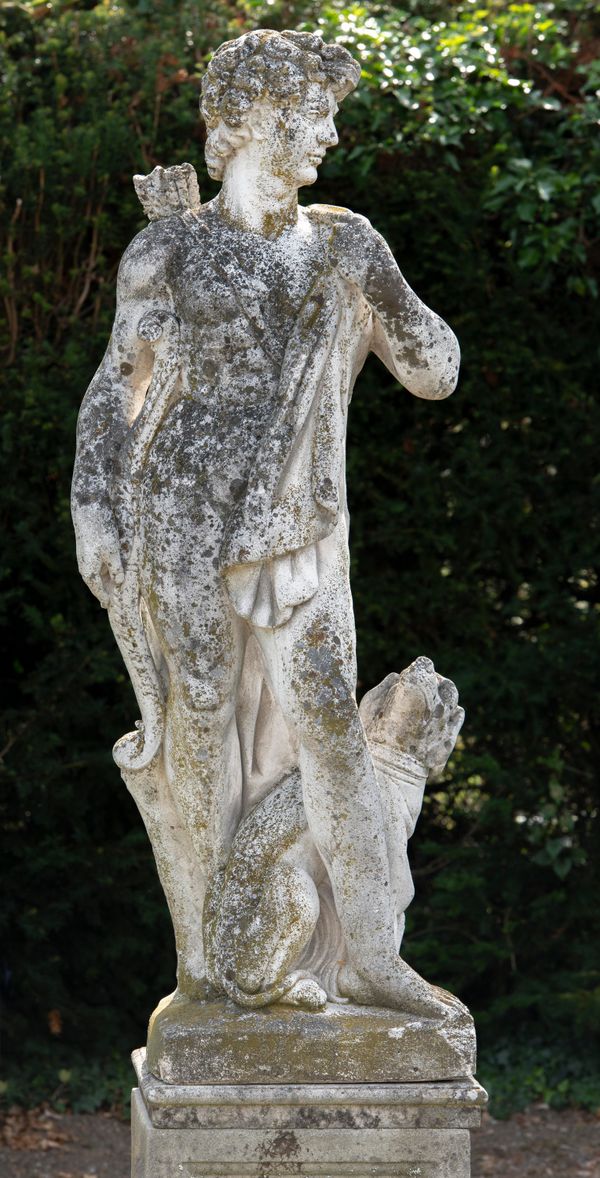 A composition stone figure of Apollo 2nd half 20th century  105cm high