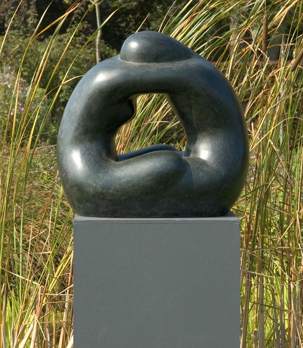 Guy Buseyne, Born 1961 Samen Bronze, variegated green-brown patination  Signed, Foundry stamped 57cm high by 63cm wide by 44cm deep After an initial...