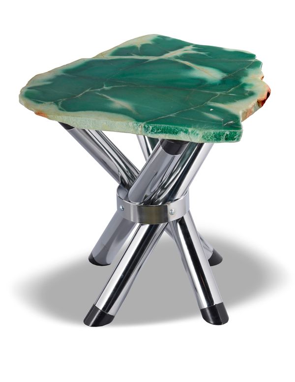 An aventurine topped occasional table  Brazil 51cm wide
