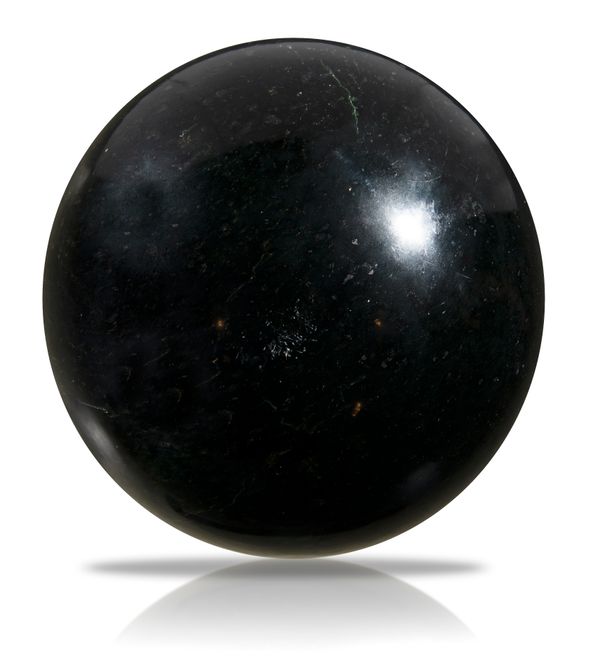 A very dark Nephrite sphere