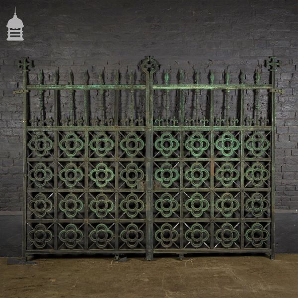 The  Norwich Catholic Cathedral George Gilbert Scott Jr Bronze Gates An important pair of Victorian bronze ecclesiastical gates late 19th...