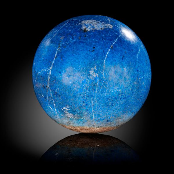 A large lapis lazuli sphere Afghanistan 25cm diameter, 26kg