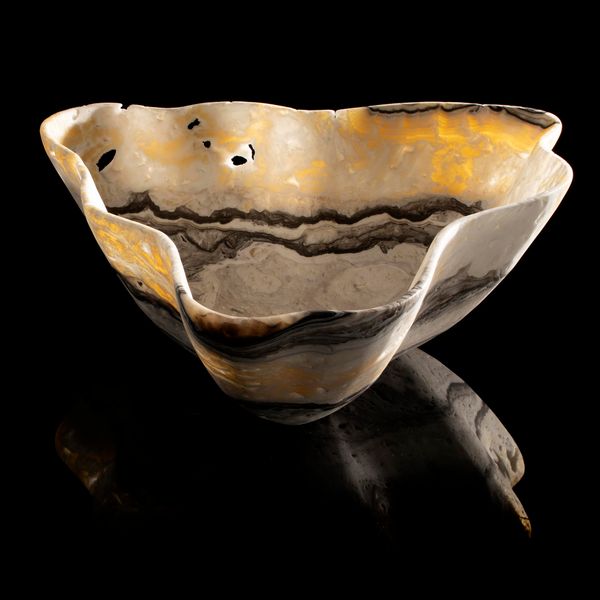 A banded onyx bowl  Mexico 50cm 