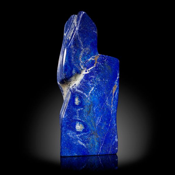 A lapis lazuli freeform with unusually large pyrite inclusions Afghanistan 37cm high,  9.7kgs