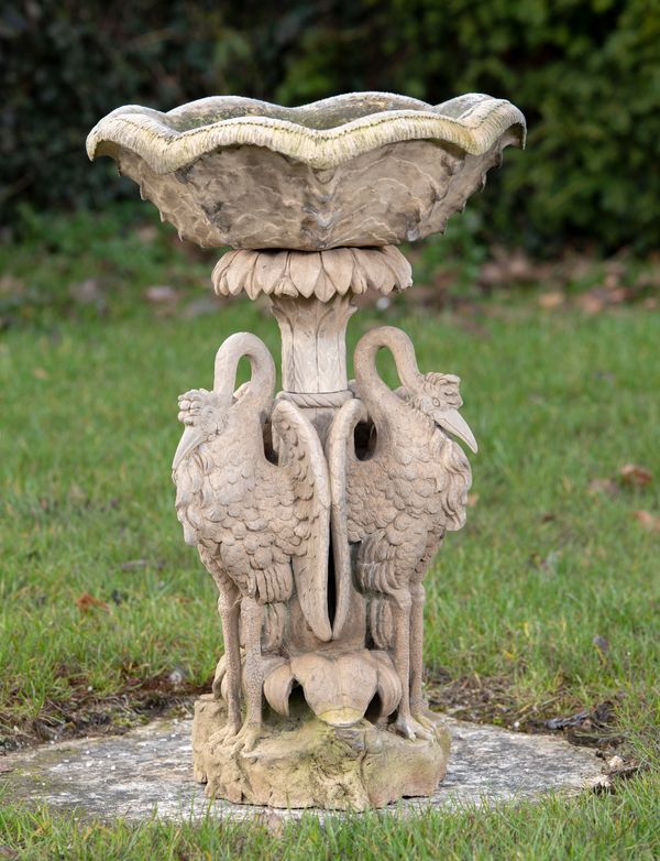 A rare Pulham stoneware fountain early 20th century 70cm high The Pulham company was established in 1820 but made terracotta from around 1846 on...