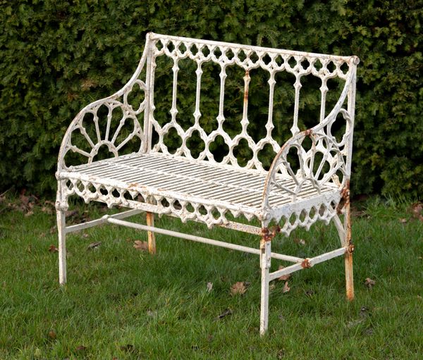 A Val d‘Osne foundry cast iron seat circa 1870 95cm wide