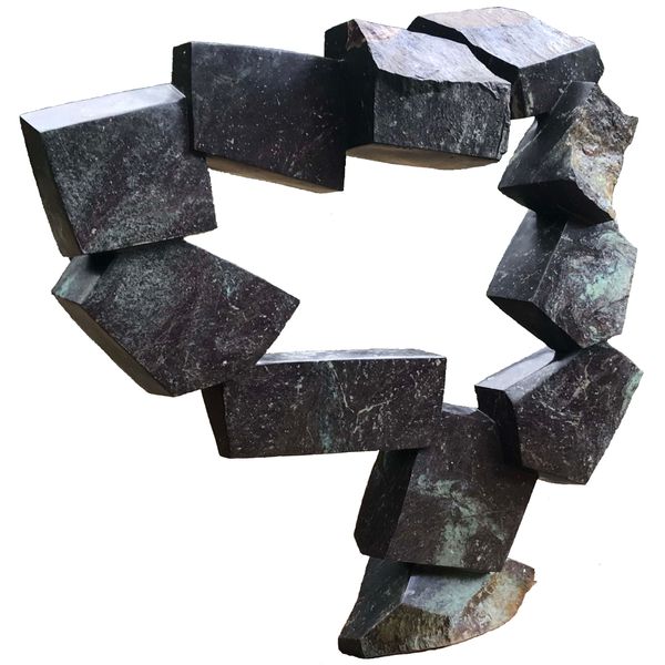 Bywell Sango Balancing Rocks carved from one piece of Cobalt stone Signed Unique 147cm high by 115cm wide by 30cm deep